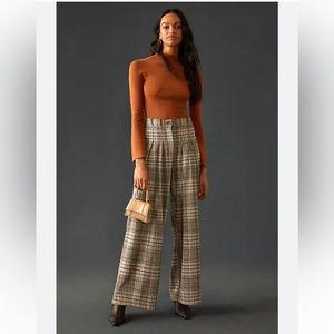 Anthropologie Maeve Pleated Knit Pants